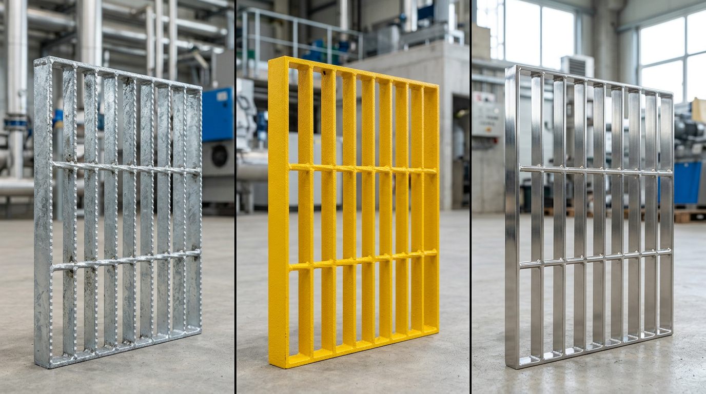 Steel grating finish options for industrial corrosion environments