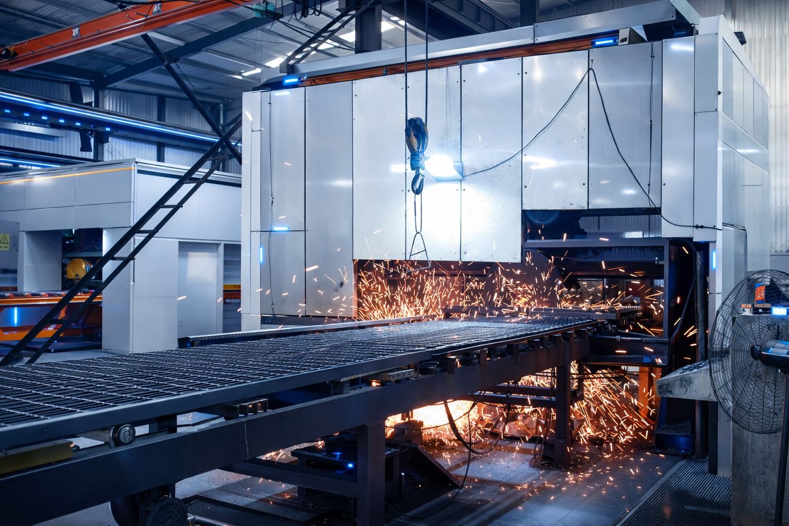 Industrial manufacturing – steel grating production