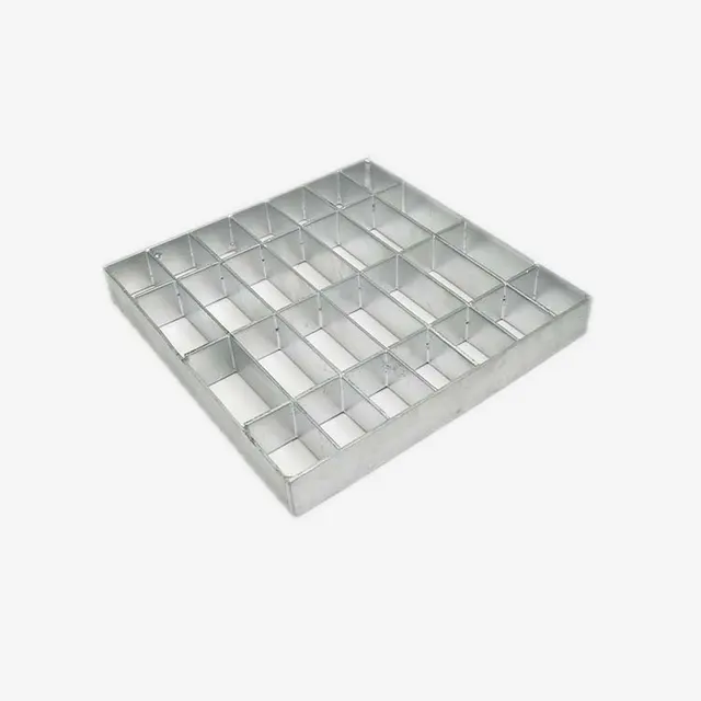 Representative press-locked grating geometry; aluminum alloy is confirmed per order