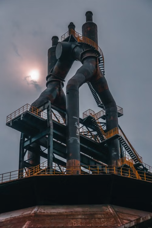 Reinforced industrial steel frame
